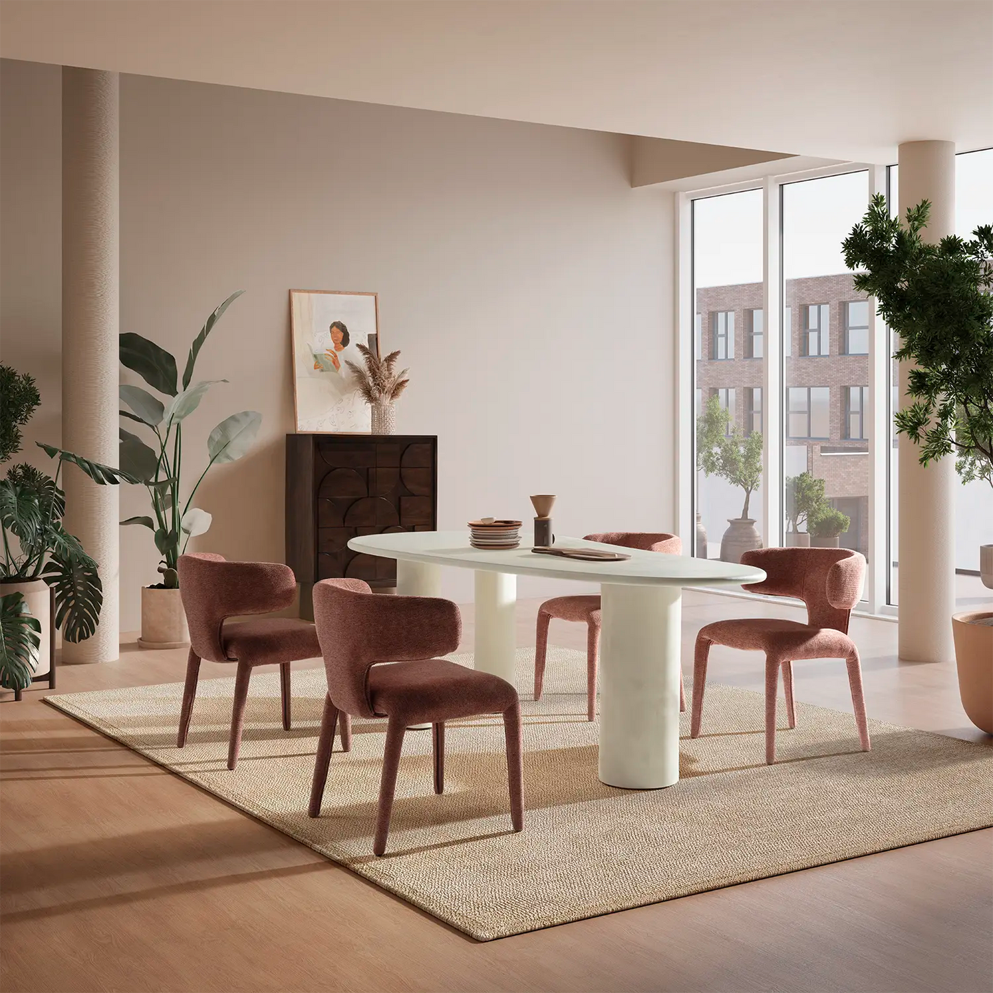 Microcement irregular table