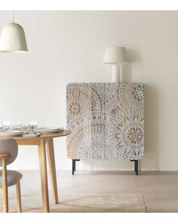 Textured Solid Wood Sideboard