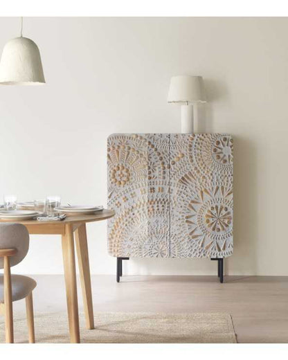 Textured Solid Wood Sideboard