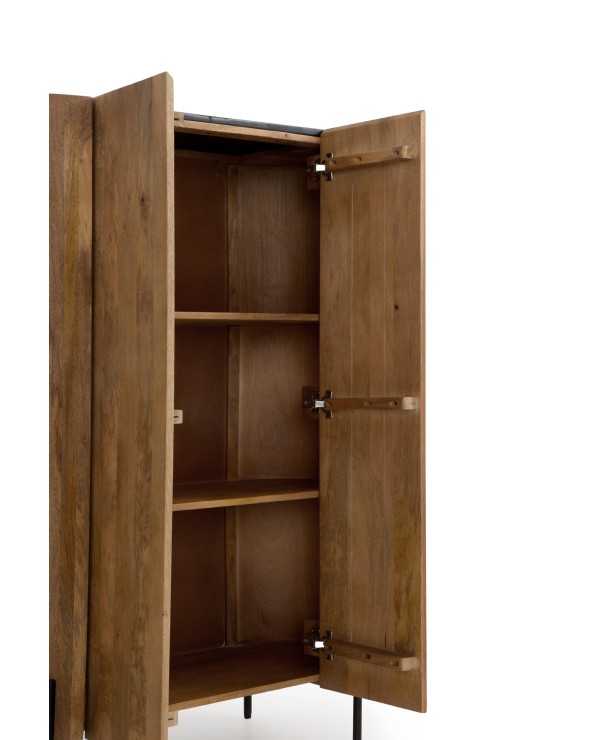 Solid Mango Wood Tall Sideboard