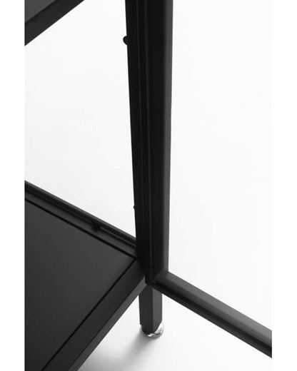 Black, Glass Side Board
