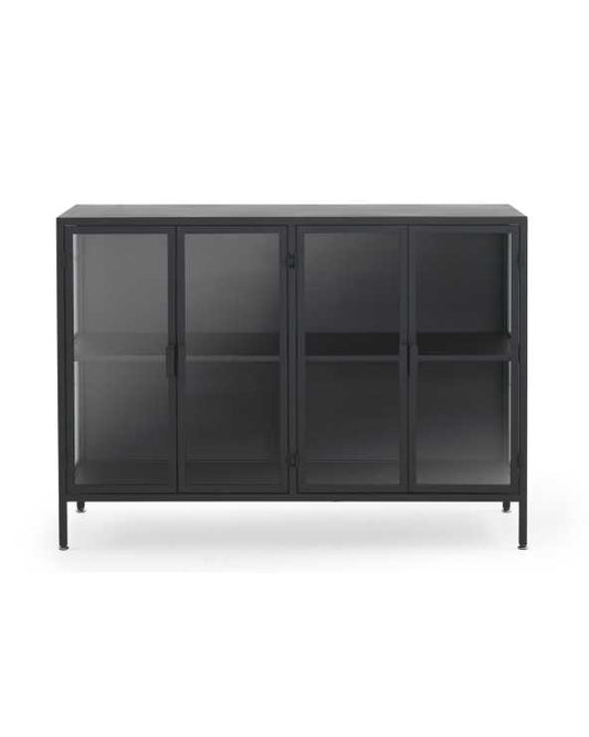 Black, Glass Side Board