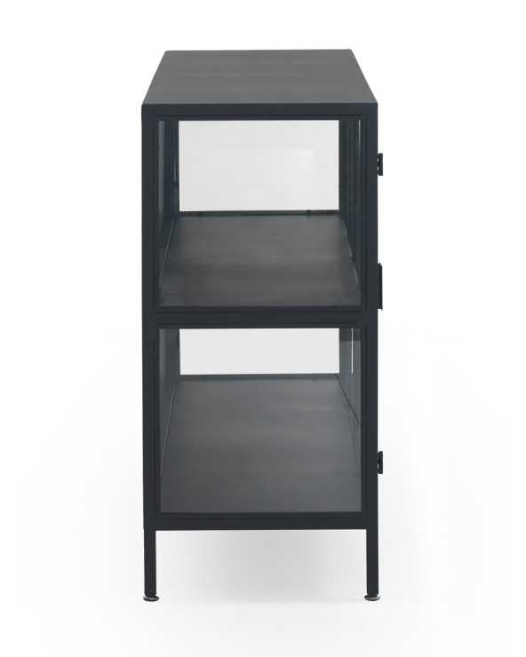 Black, Glass Side Board