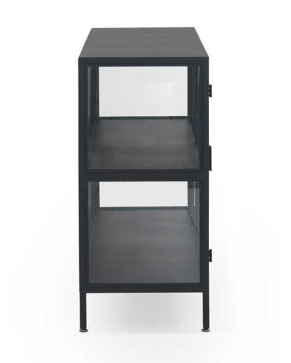 Black, Glass Side Board