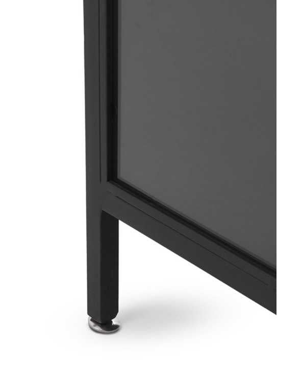 Black, Glass Side Board