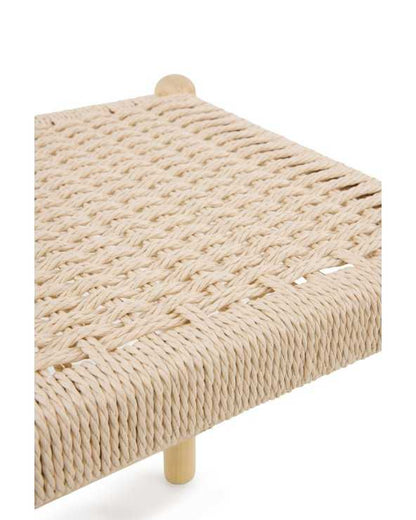 Ash Wood Bench with Woven Seat