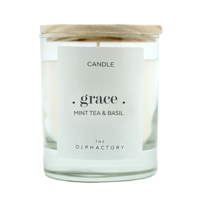 THE OLPHACTORY MINT TEA & BASIL vegetable wax candle 200g