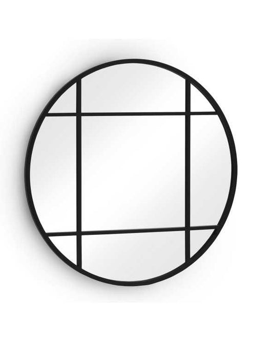 Medium Black Metal Mirror