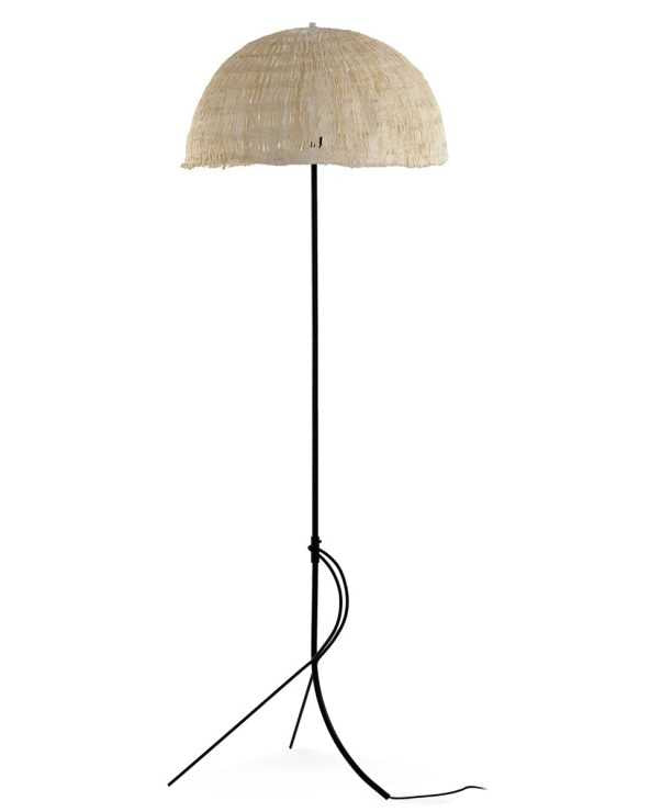 Natural Paper Mache Floor Lamp