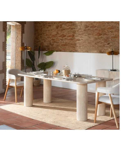 Rectangular Dining Table in Travertine
