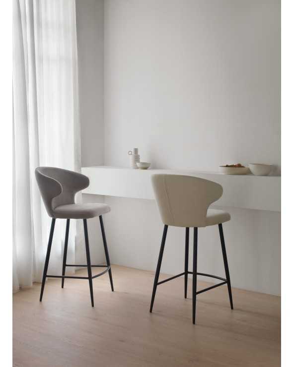 Mink upholstered bar stools - set of two (Copy)