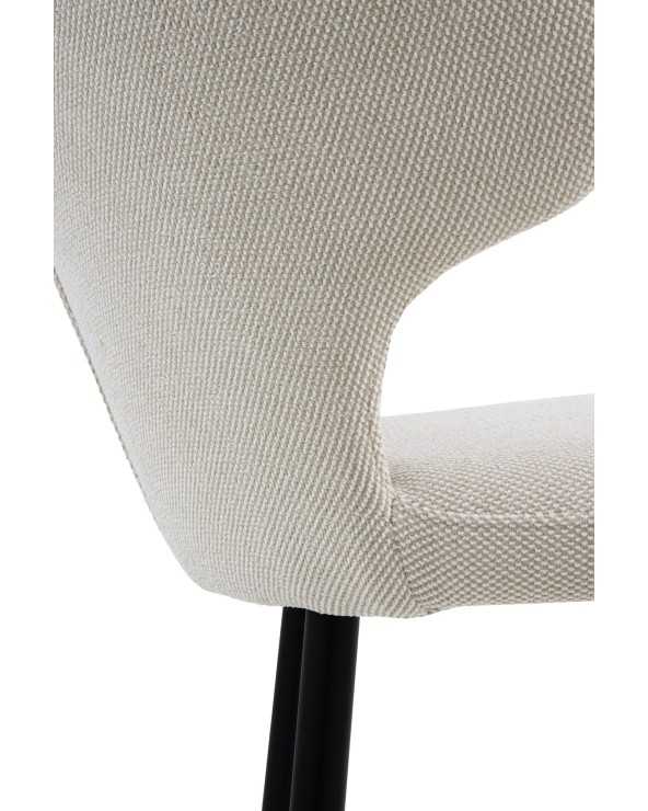 Beige upholstered bar stools - set of two
