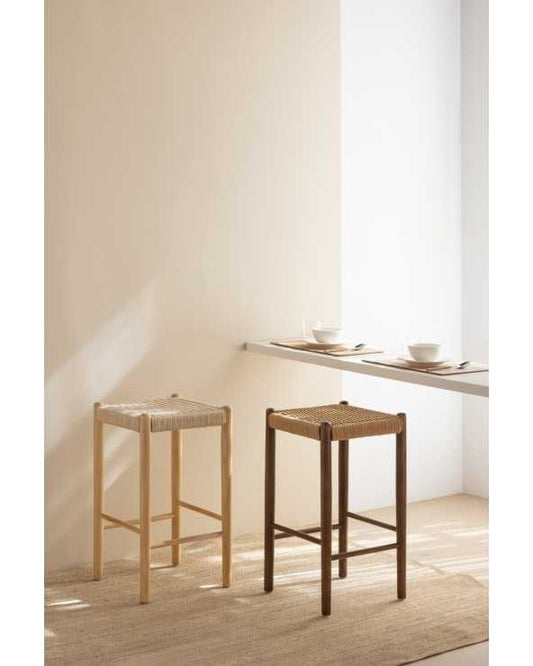 Ash wood bar stool - set of two