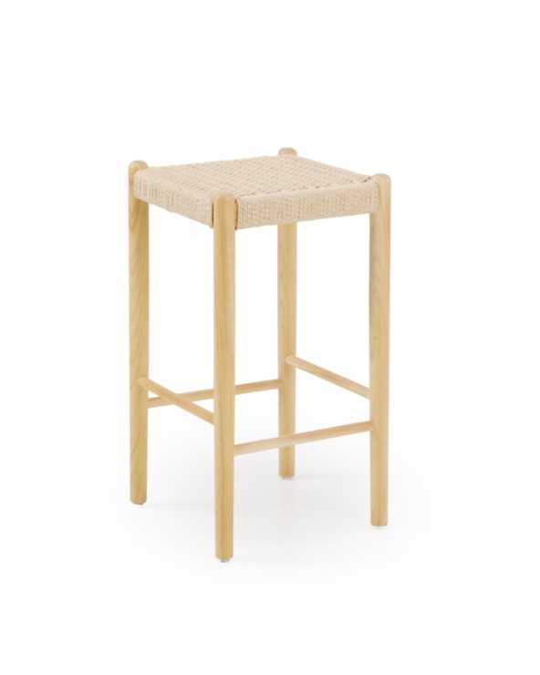 Ash wood bar stool - set of two