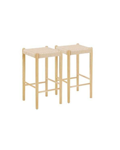 Ash wood bar stool - set of two