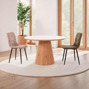 Round Dining Table with Porcelain Top