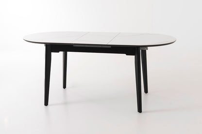 Oval Extendible Dining Table With Porcelain Top