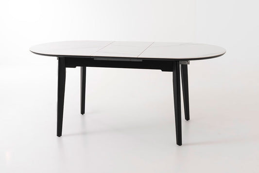 Oval Extendible Dining Table With Porcelain Top