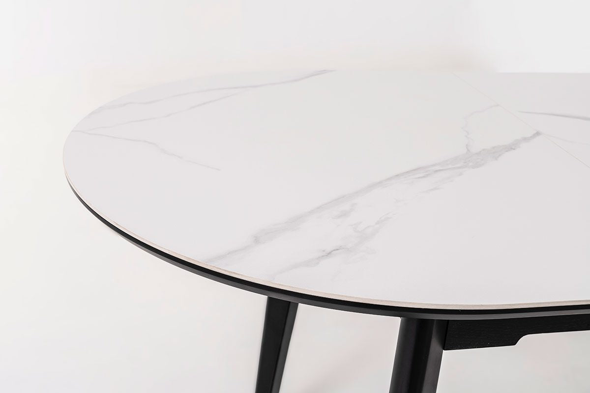 Oval Extendible Dining Table With Porcelain Top