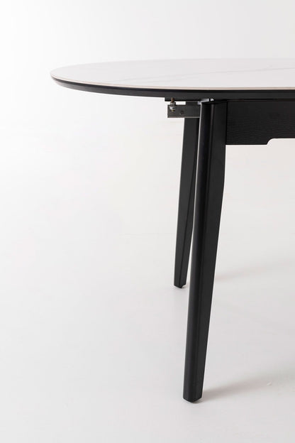 Oval Extendible Dining Table With Porcelain Top