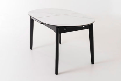 Oval Extendible Dining Table With Porcelain Top