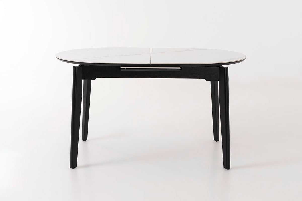 Oval Extendible Dining Table With Porcelain Top
