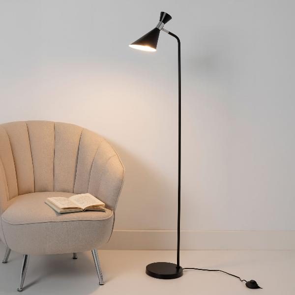 Floor lamp - black metal