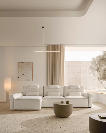 Piped Chaise Longue Sofa