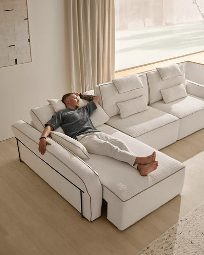 Piped Chaise Longue Sofa