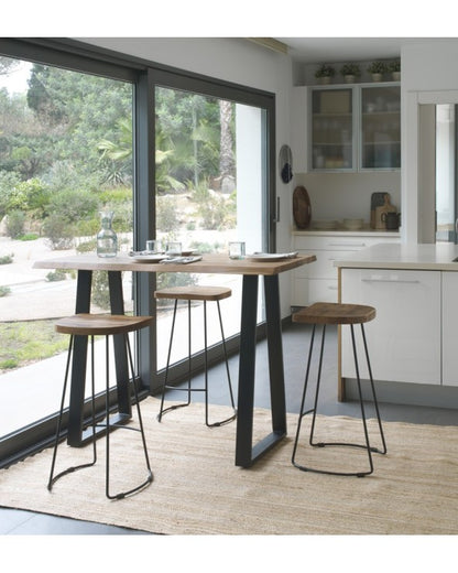 Acacia wood stool