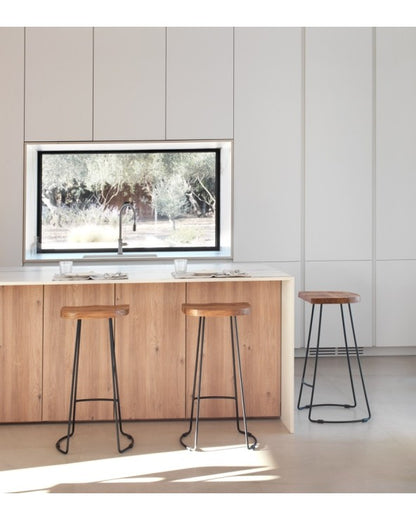 Acacia wood stool