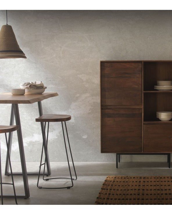 Acacia wood stool